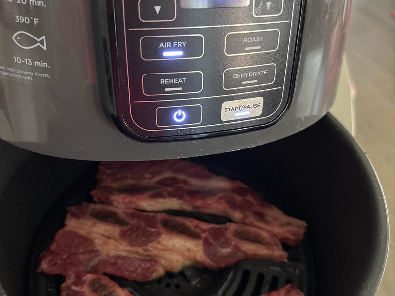Air frying Beef Flanken Ribs