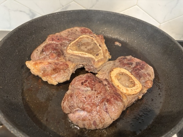 Sear the shanks