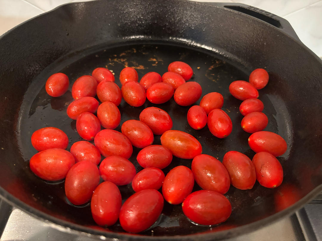 Burst cherry tomatoes
