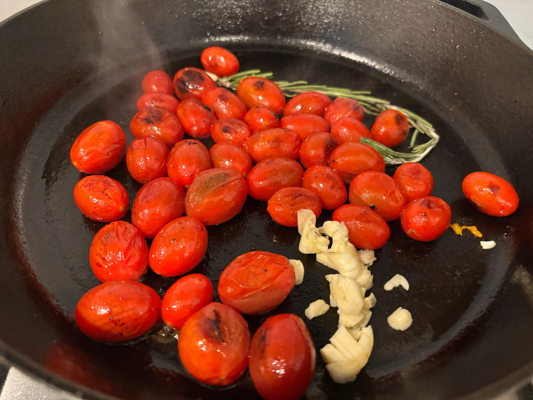 Add garlic and rosemary