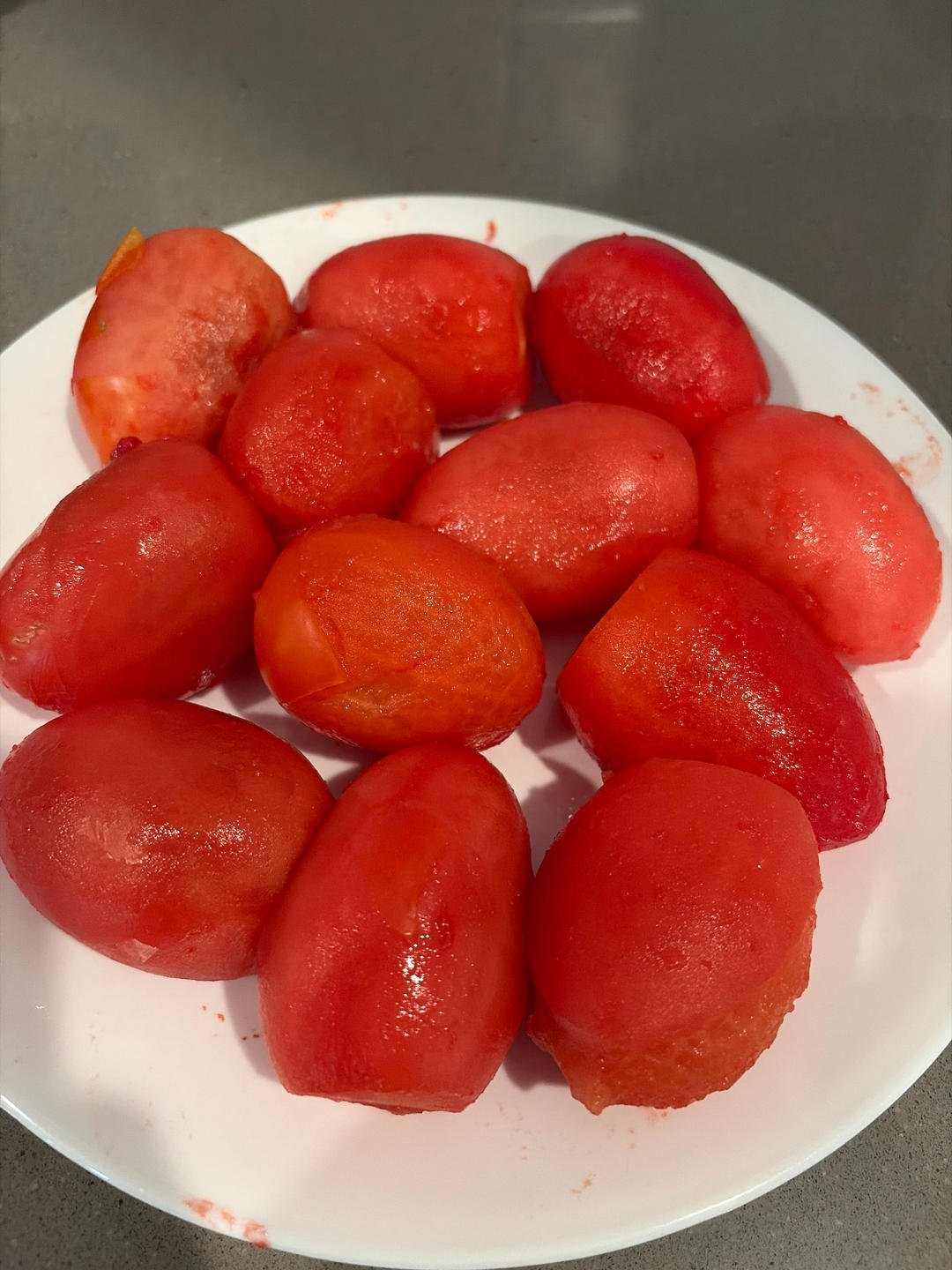 Peel the tomatoes