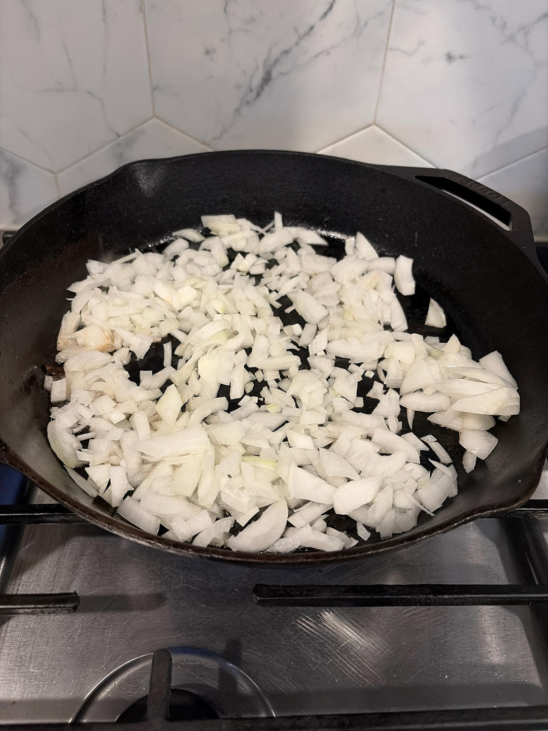 Sauté the diced onions