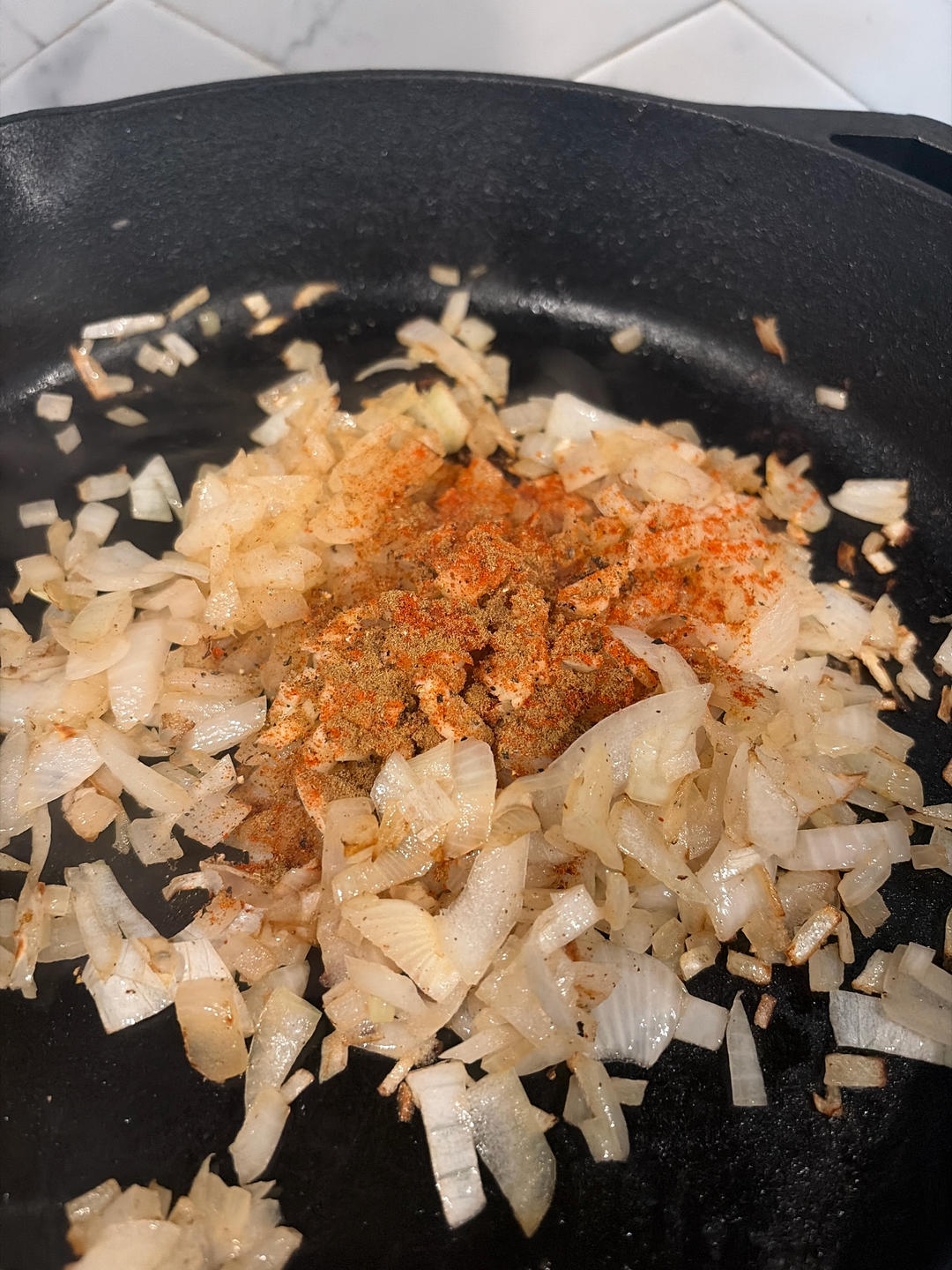 Bloom the aromatics and spices