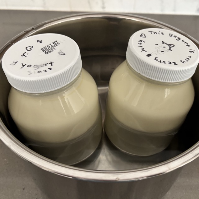 Cooling the half-and-half faster