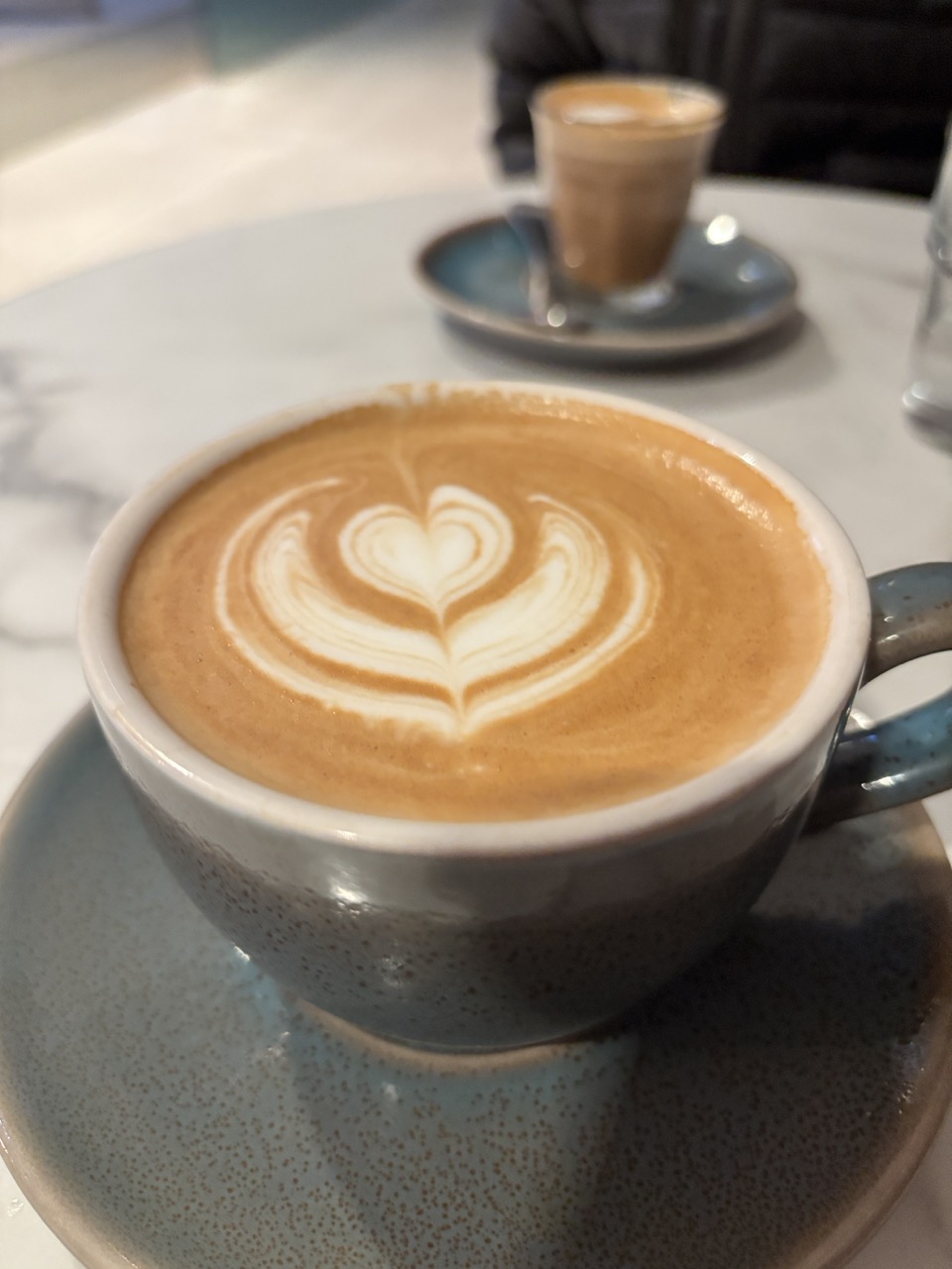 Flat white coffee at Infusion on Clarence