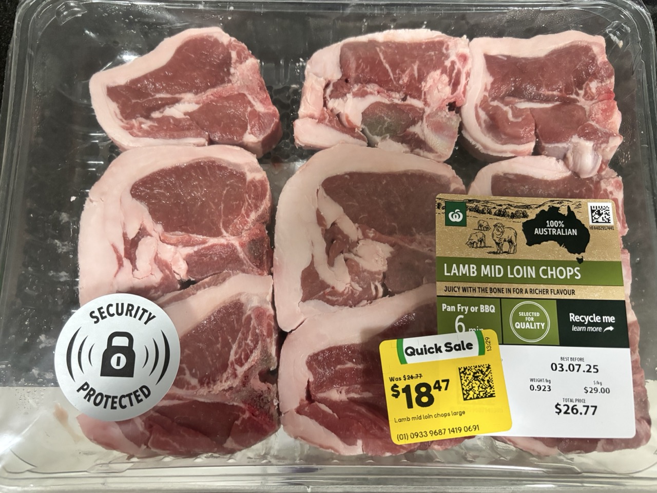 Lamb loin chops