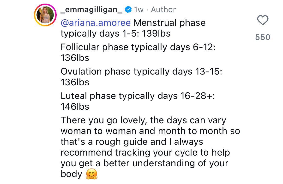 August 26 menstruation weight loss